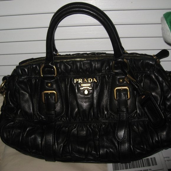 Prada Gauffre Nappa Black Satchel - Picture 13 of 14